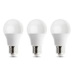 E27 LED-fényforrás, 10 W, Meleg fehér, 3-as kiszerelés WW K 800lm, KOBI-001252 KOBI