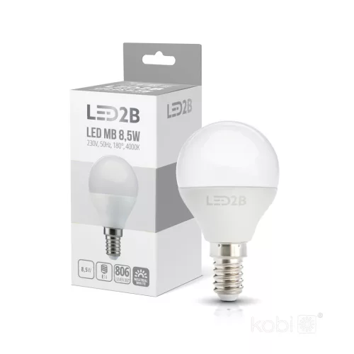 E14 LED-fényforrás, 9 W, Természetes fehér NW 4000K 806lm, KOBI-001285 KOBI