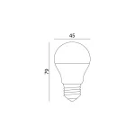 E27 LED-fényforrás, 7 W, Meleg fehér WW 3000K 600lm, KOBI-001289 KOBI