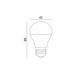 E27 LED-fényforrás, 9 W, Természetes fehér NW 4000K 806lm, KOBI-001293 KOBI