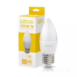   E27 LED-fényforrás, 7 W, Meleg fehér WW 3000K 600lm, KOBI-001301 KOBI