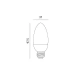 E27 LED-fényforrás, 7 W, Meleg fehér WW 3000K 600lm, KOBI-001301 KOBI