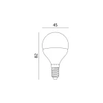 E14 LED-fényforrás, 6 W, Természetes fehér NW 4000K 470lm, KOBI-001329 KOBI