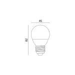 E27 LED-fényforrás, 6 W, Hideg fehér CW 6000K 470lm, KOBI-001339 KOBI