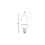 E27 LED-fényforrás, 2 W, Természetes fehér NW 4000K 150lm, KOBI-001359 KOBI