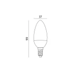 E14 LED-fényforrás, 5 W, Hideg fehér CW 6000K 420lm, KOBI-001364 SpectrumLED