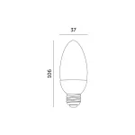 E27 LED-fényforrás, 9 W, Hideg fehér, Prémium CW K lm, KOBI-001379 SpectrumLED