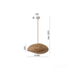 Hanging lamp BOHO BRUGIA M RW 1xE27 Kobi Design KOBI-001472 KOBI