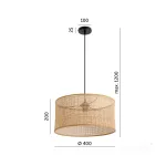 Hanging lamp BOHO RENNI N 1xE27 Kobi Design KOBI-001484 SpectrumLED