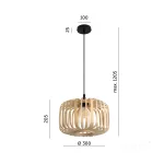 Hanging lamp BOHO BANDIGO 1xE27 Kobi Design KOBI-001486 KOBI