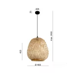 Hanging lamp BOHO BARSO 1xE27 Kobi Design KOBI-001487 KOBI