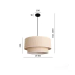 Ceiling lamp BOHO FLOXEN ROUND 1xE27 Kobi Design KOBI-001501 KOBI