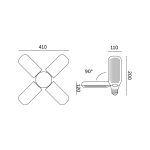 LED növénynevelő lámpa LED PLANTY E27 40W Kobi Design KOBI-001509 KOBI