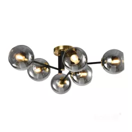   Ceiling lamp GLOBE ELEGANCE SMOKE S6 6xE14 Kobi Design KOBI-001527 KOBI