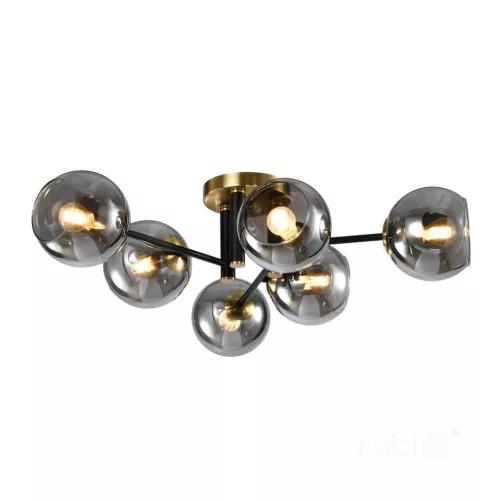 Ceiling lamp GLOBE ELEGANCE SMOKE S6 6xE14 Kobi Design KOBI-001527 KOBI