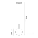 Hanging lamp GLOBE ELEGANCE ASH S 1xG9 Kobi Design KOBI-001528 KOBI