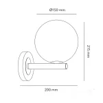 Wall lamp GLOBE ELGANCE ASH K 1xG9 Kobi Design KOBI-001529 SpectrumLED