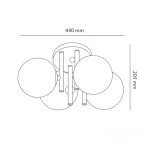 Ceiling lamp GLOBE ELEGANCE ASH S4 4xG9 Kobi Design KOBI-001531 SpectrumLED
