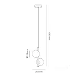 Hanging lamp GLOBE ELEGANCE GOLD S2 2xG9 Kobi  Design KOBI-001538 KOBI