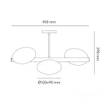 Ceiling lamp ELIPSE ELEGANCE S3 3xG9 Kobi Design KOBI-001542 KOBI