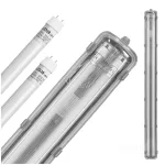 Set HERMETIC 2x120 + LED T8 18W 4000K IP65 Kobi KOBI-001599 KOBI