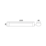 Waterproof fixture LED MIVRO 36W 4000K IP65 LED2B KOBI-001634 SpectrumLED
