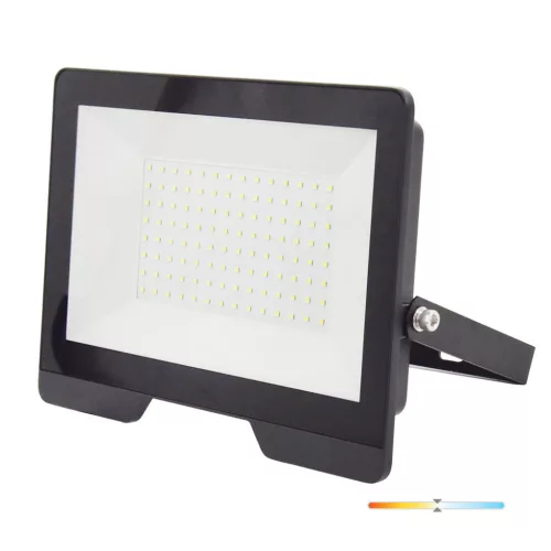 MH LED-reflektor, 110°, IP65, 100 W, Természetes fehér, fekete