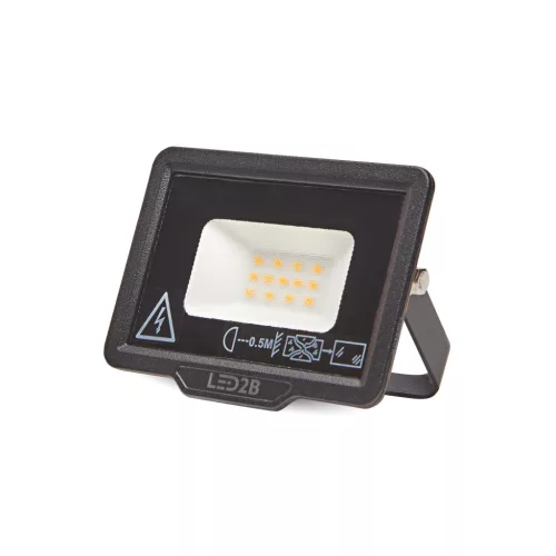 MH LED-reflektor, 120°, IP65, 10 W, Meleg fehér, fekete