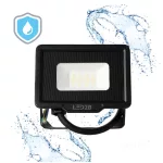MH LED-reflektor, 120°, IP65, 10 W, Természetes fehér, fekete