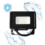 MH LED-reflektor, 120°, IP65, 10 W, Hideg fehér, fekete