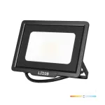 MH LED-reflektor, 120°, IP65, 30 W, Természetes fehér, fekete