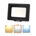 MH LED-reflektor, 120°, IP65, 30 W, Természetes fehér, fekete