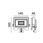 MHC LED-reflektor, 110°, IP54, 30 W, Természetes fehér, fekete
