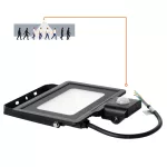 MHC LED-reflektor, 120°, IP65, 30 W, Hideg fehér, fekete KOBI-001676 KOBI