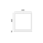 Kiemelő keret 600x600x70 mm fehér KOBI-001780 KOBI