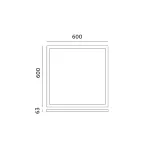Kiemelő keret 600x600x63 mm fehér KOBI-001783 KOBI