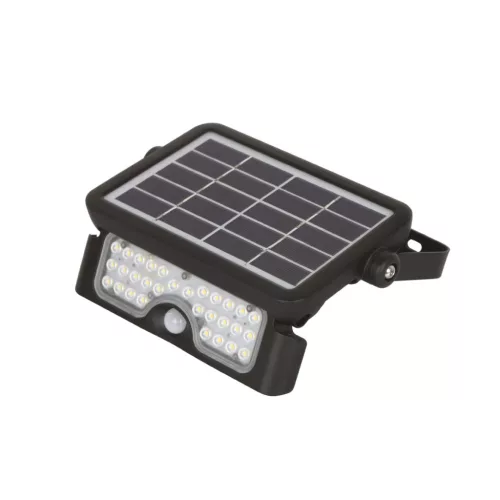 MHC napelemes LED-reflektor, 90°, IP65, 5 W, Természetes fehér, fekete KOBI-001807 KOBI
