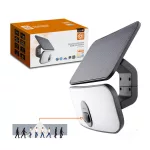 NEW PHOENIX napelemes LED-reflektor, 120°, IP65, 13 W, Természetes fehér, fekete KOBI-001810 KOBI