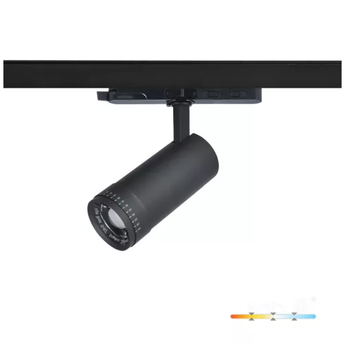 NEXTRACK VISION háromfázisú sínes lámpa, 10W, 10/60°, CRI 90, Szabályozható színhőmérséklet, Fekete KOBI-001825 SpectrumLED
