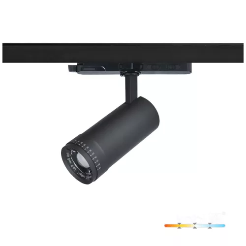 NEXTRACK VISION háromfázisú sínes lámpa, 20W, 10/60°, CRI 90, Szabályozható színhőmérséklet, Fekete KOBI-001827 KOBI