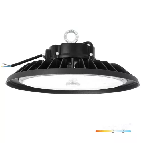 RIO PRO Csarnokvilágító, 120°, IP66, IK10, 200 W, Szabályozható színhőmérséklet, fekete, 5 év garancia KOBI-001842 SpectrumLED