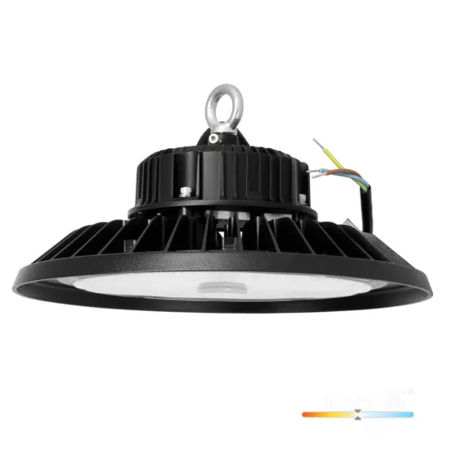 RIO PRO Csarnokvilágító, 120°, IP66, IK10, 200 W, Természetes fehér, fekete, 5 év garancia KOBI-001843 KOBI