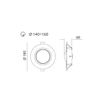 Downlight LED SATURN 12W 4000K Kobi Premium KOBI-001857 KOBI