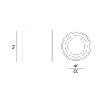 Downlight AQUARIUS 1xGU10 round IP44 black Kobi KOBI-002004 KOBI