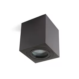   Downlight AQUARIUS 1xGU10 square IP44 black Kobi KOBI-002007 SpectrumLED