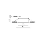 Downlight ring OH28 chrome Kobi KOBI-002071 KOBI