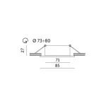 Downlight ring OH29 chrome Kobi KOBI-002075 KOBI