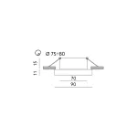 KOBI KOBI-002116, Downlight ring OH50 black Kobi