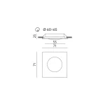 Oprawa podszafkowa LED SINGLE SQUARE 19led biały Kobi KOBI-002145 KOBI