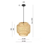 Hanging lamp BOHO BONN 1xE27 Kobi Design KOBI-002157 KOBI
